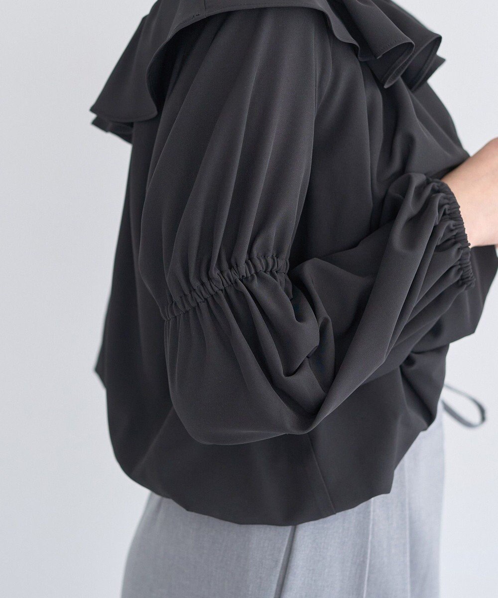 earth music&ecology 2wayオフショルバルーンヘムフリルブラウス 
