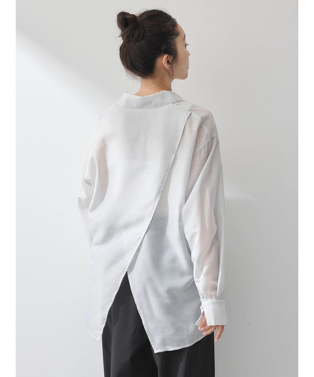 earth music&ecology バックスリットシアーシャツ 