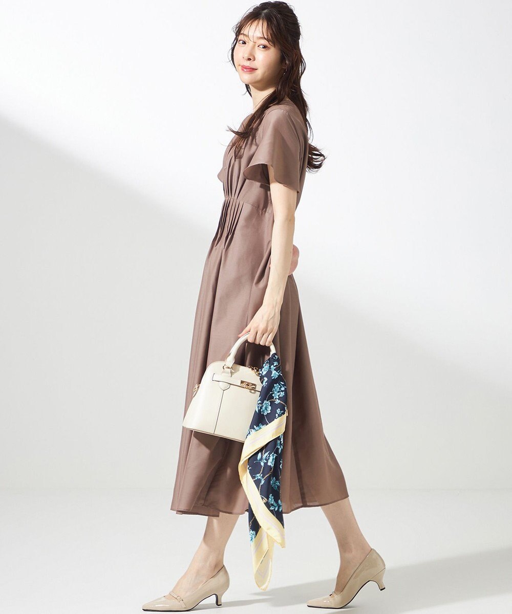 ANY SIS 【洗える】ピンタックハイウエスト ワンピース 