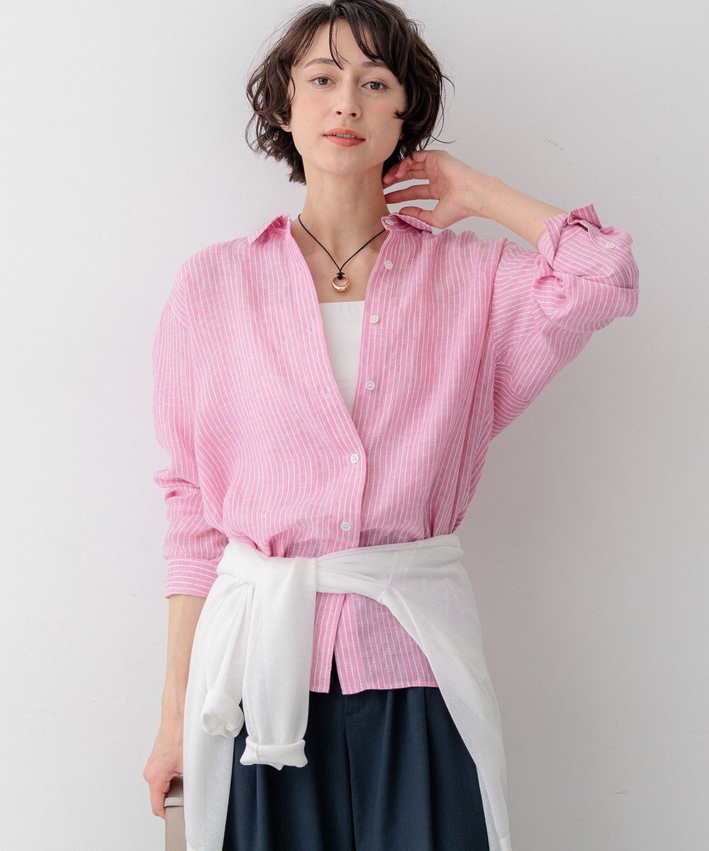 23区 【先行予約】LIBECOリネン ベーシック シャツ 