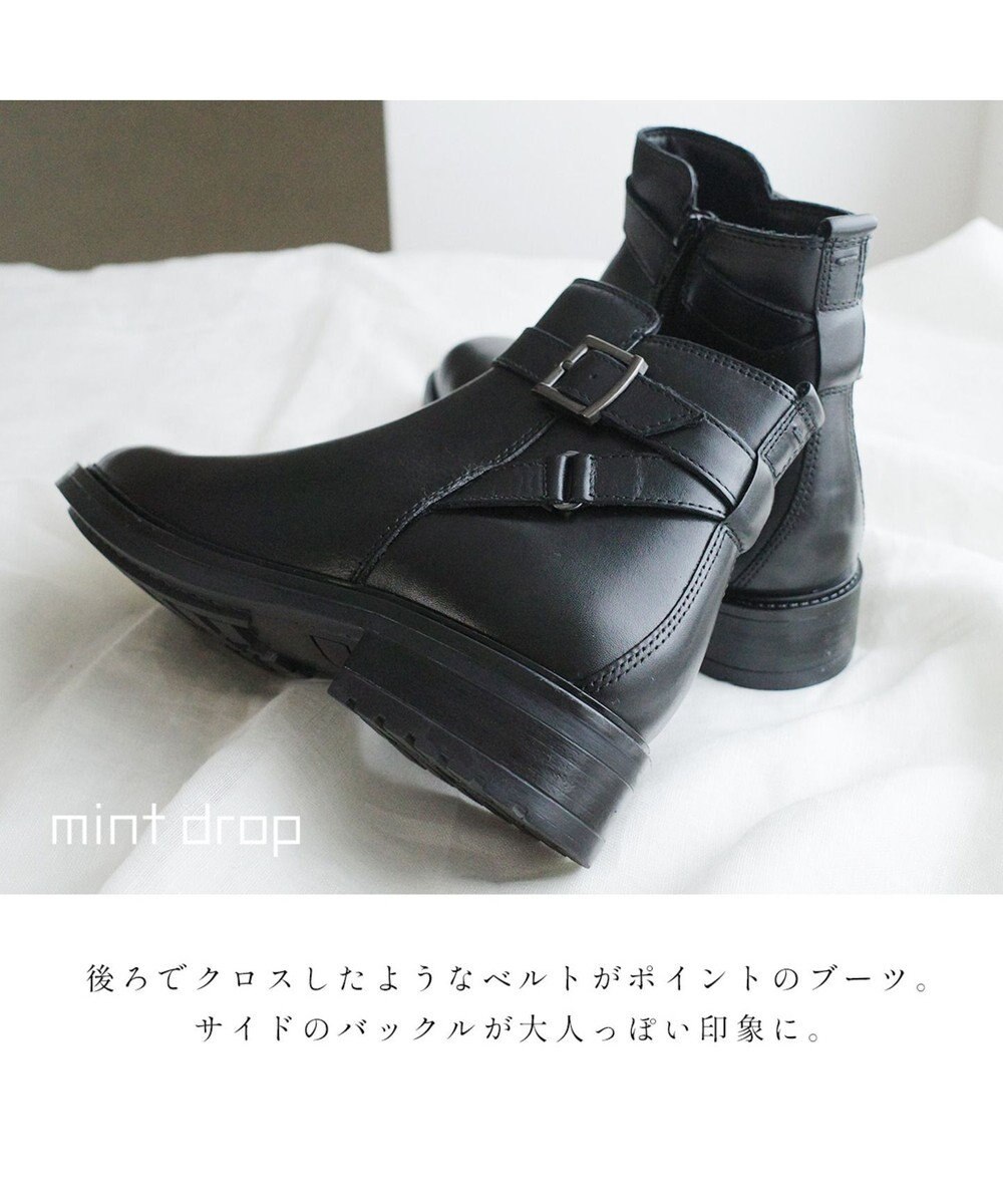 Pointer 本革ベルト付きエンジニアショートブーツ 
