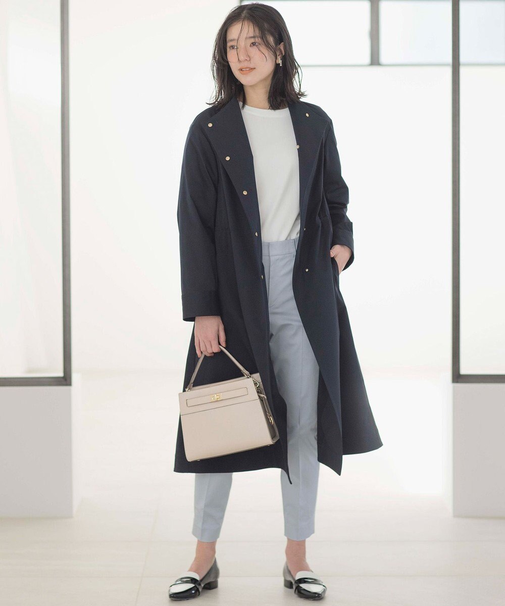 組曲 L 【WEB限定】コットンライクツイル スタンドネックコート 