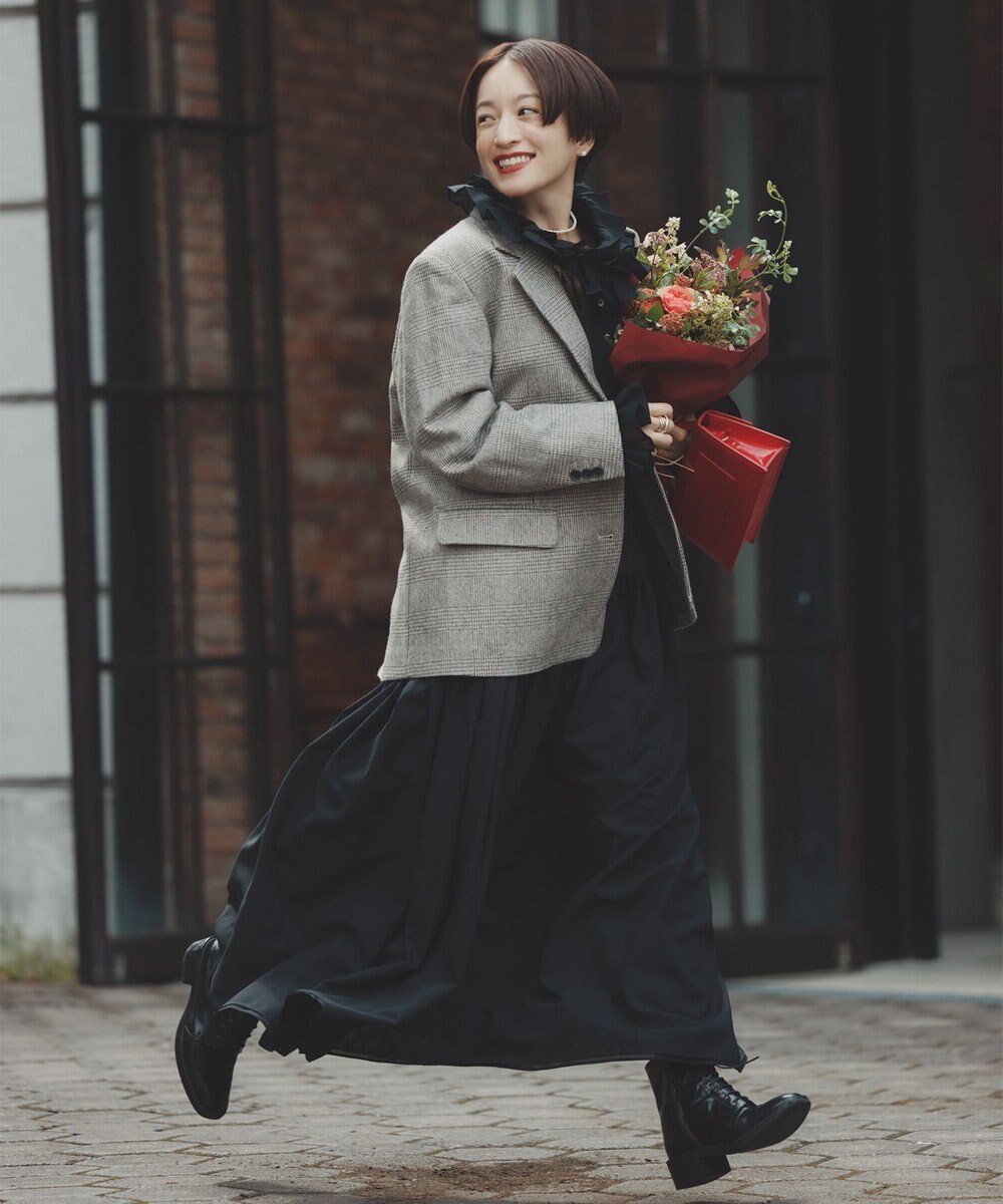 #Newans 【高山都さんコラボ】ダブルギャザーロングスカート 