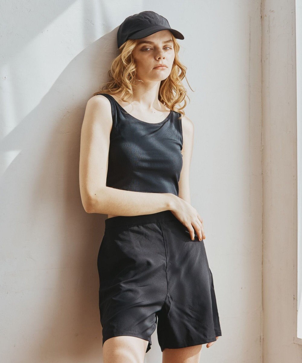 San-ai Resort（三愛水着楽園） 【WEB限定】5点セット キャップ付きUVカットタンキニ+ティアードラッシュセット水着【BeachQueen(ビーチクイーン）】 