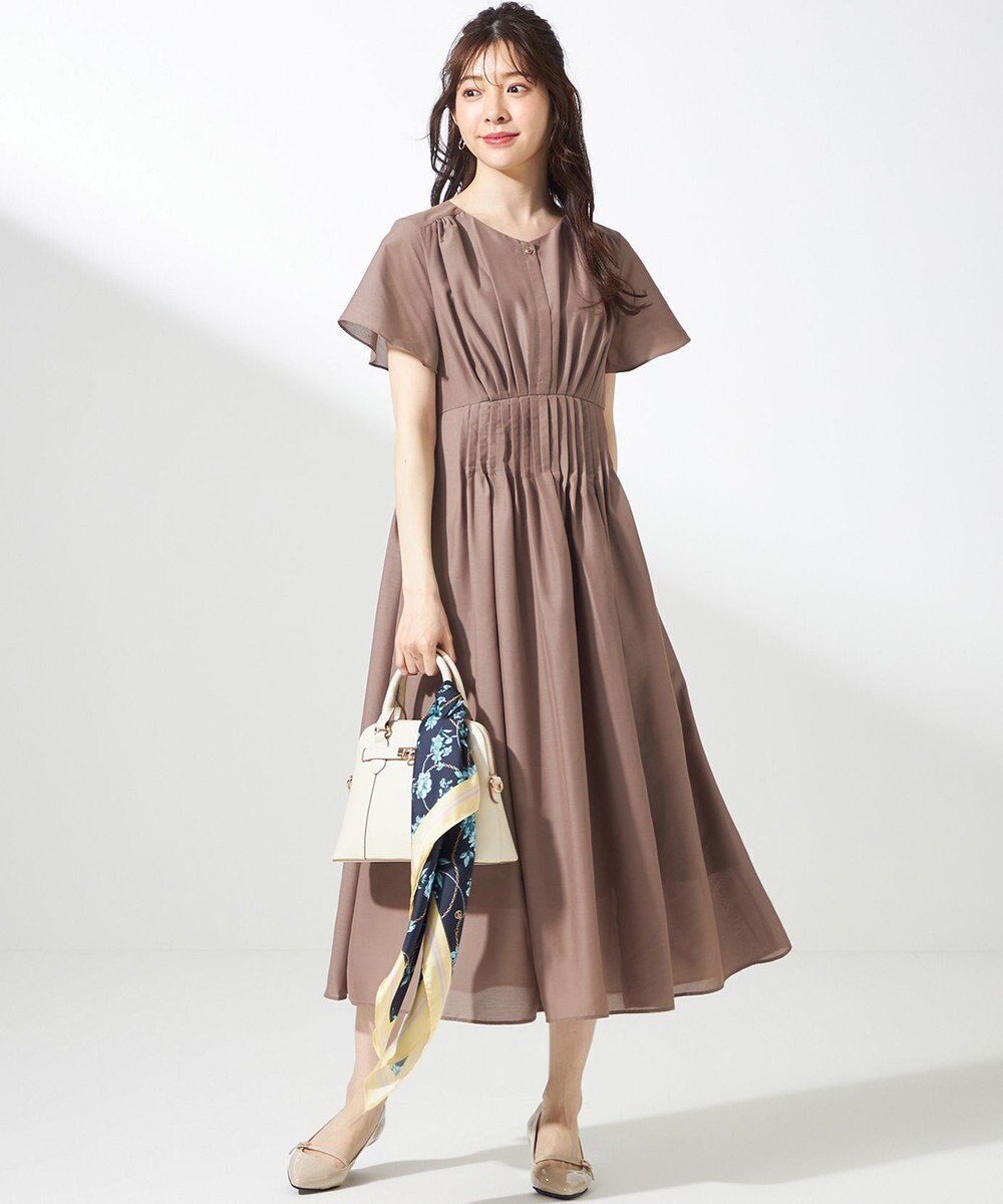 ANY SIS 【洗える】ピンタックハイウエスト ワンピース 