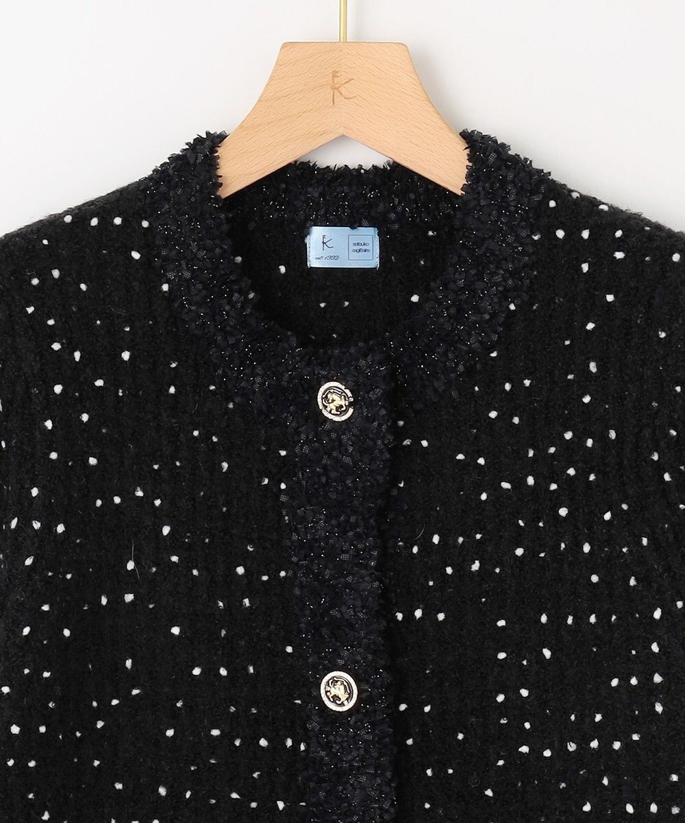 組曲 S 【組曲×setsuko sagittaire】サジテール釦ツイードニットジャケット 