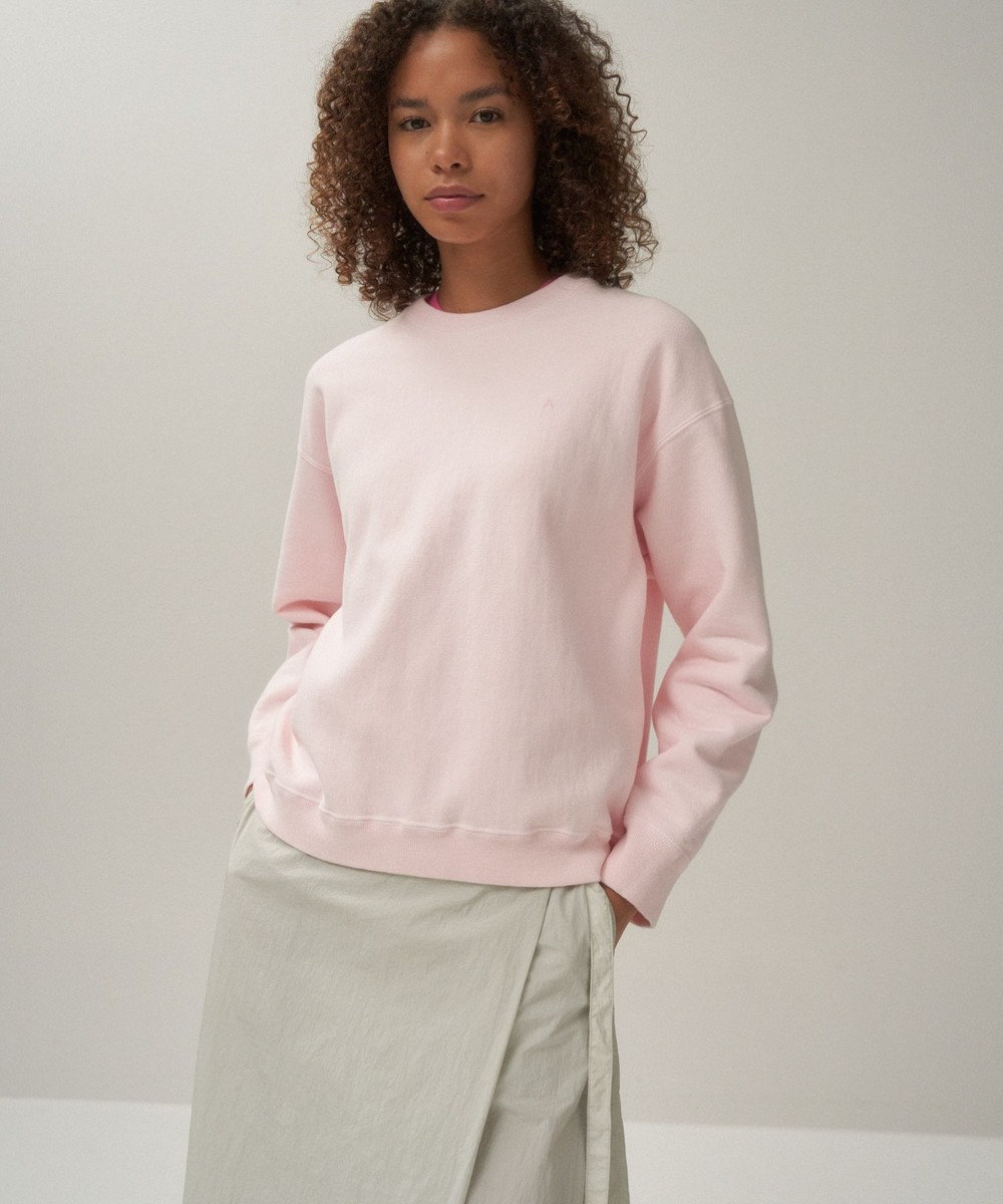 ATON NATURAL DYED URAKE | オーバーサイズスウェットシャツ - UNISEX PINK