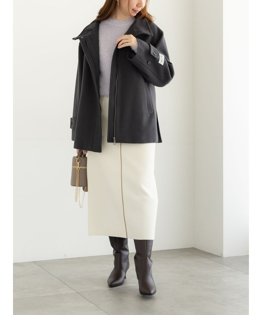 Te chichi ウールメルトンスタンドショートコート 