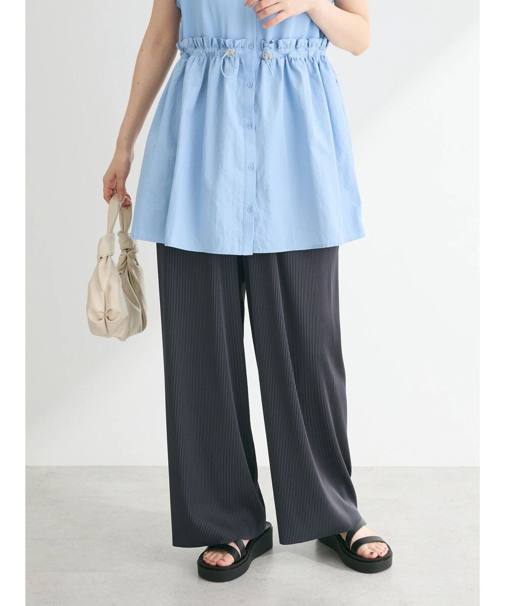 Green Parks セルフカットプリーツ風パンツ 