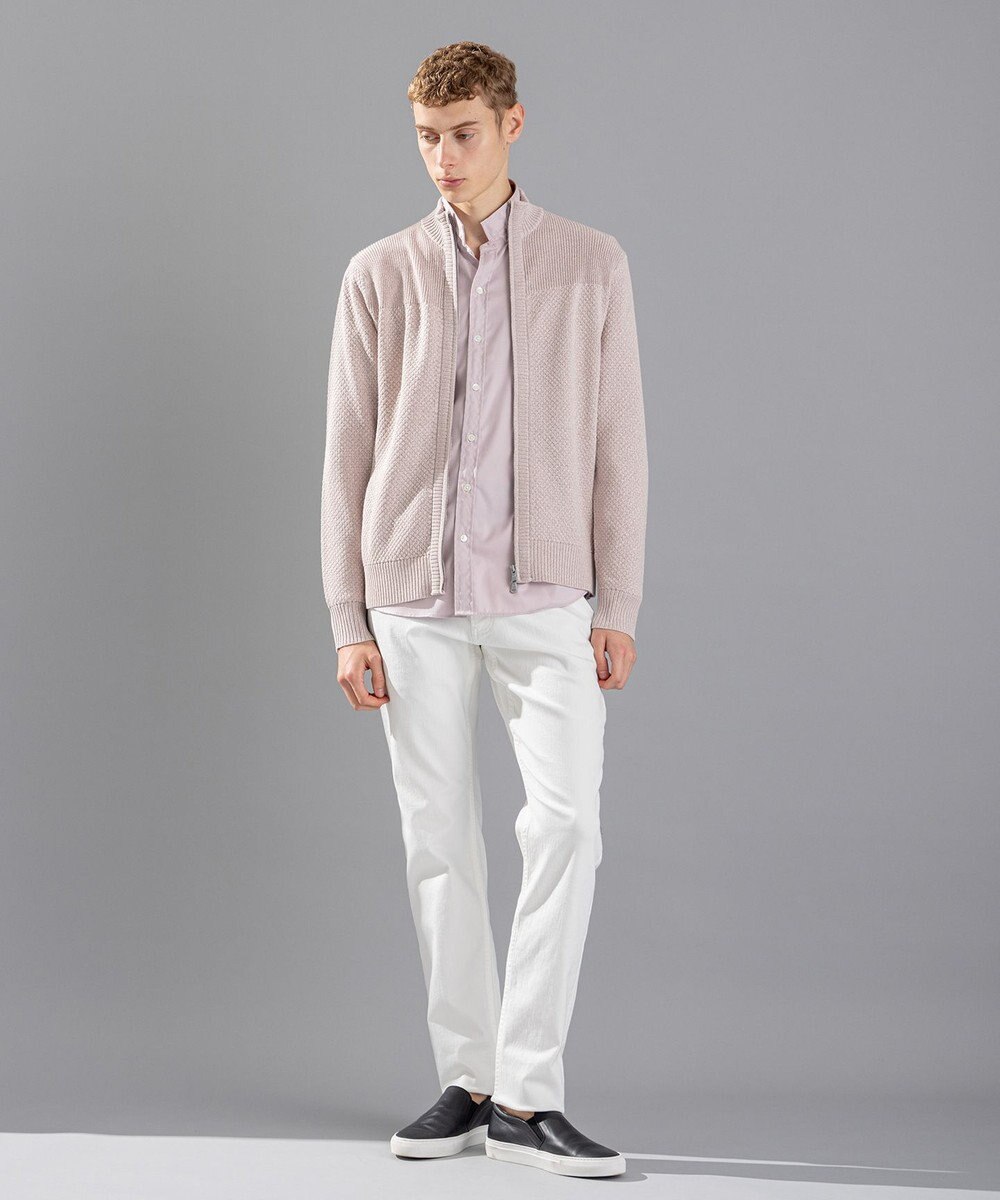 JOSEPH HOMME シルクバルキーハニカム　ジップアップニット 