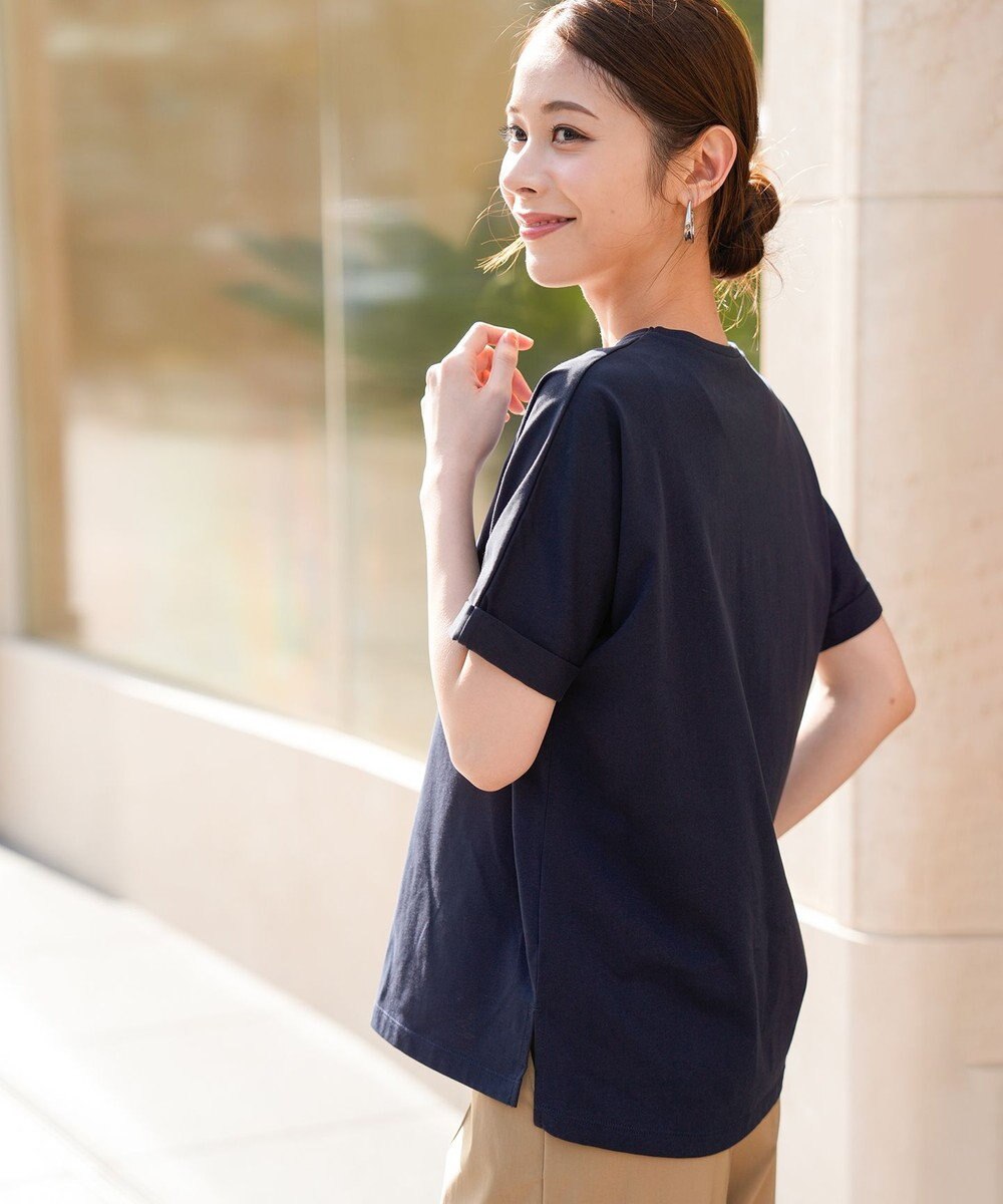 ANY SIS フラワープリント ロゴＴシャツ 