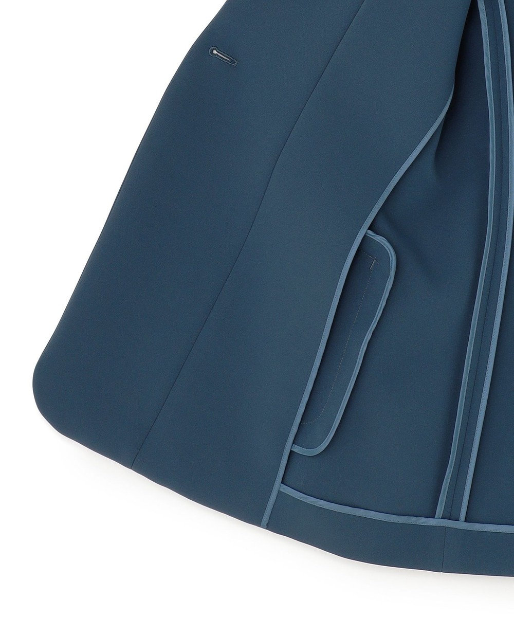 ICB 【洗える】トリプルクロスツイル ノーカラージャケット 