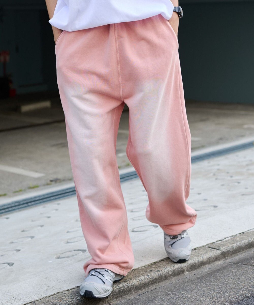 WEGO 【ウエストゴム/らくらくパンツ】アシッドウォッシュグラフィックスウェットパンツ 