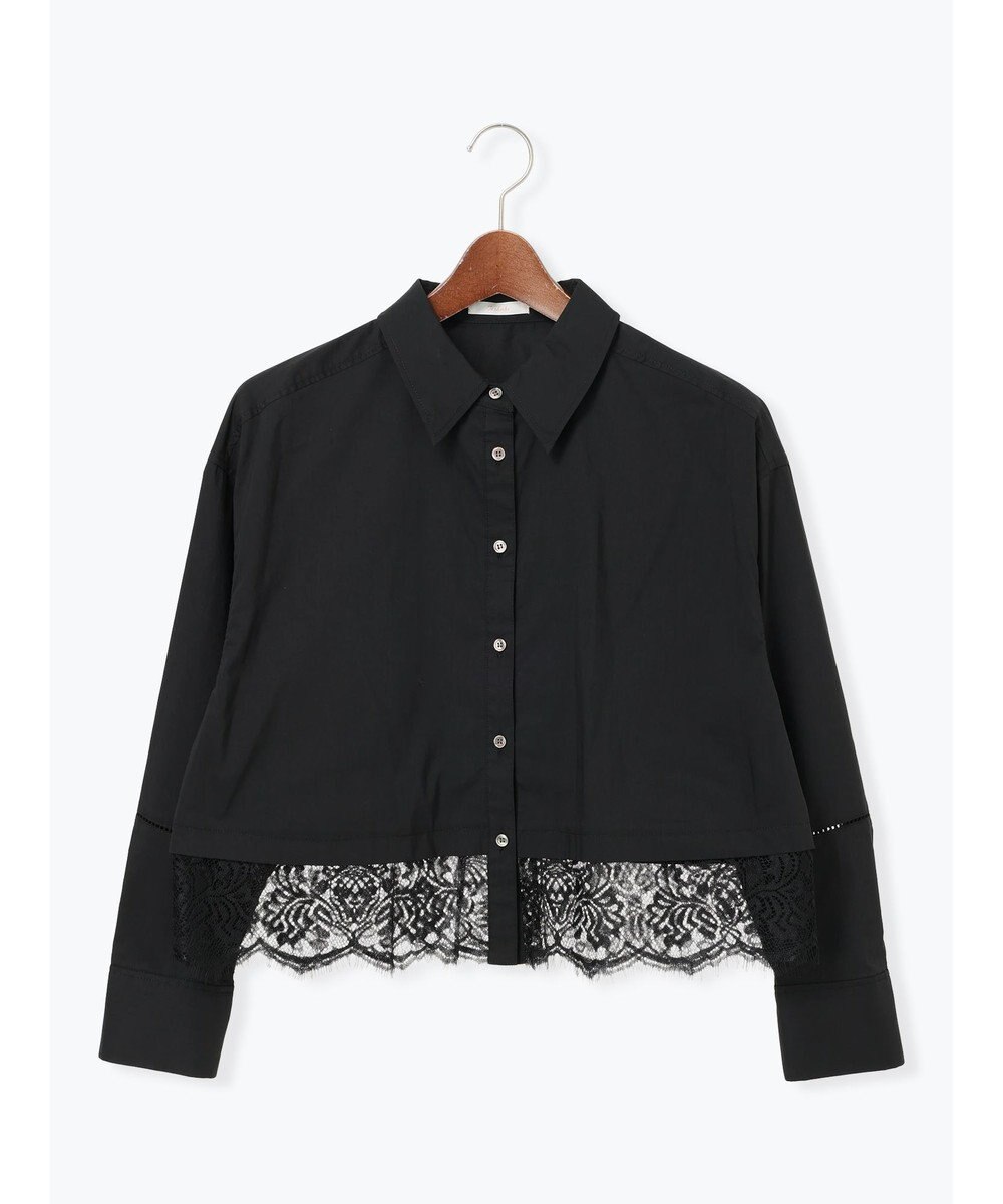 Te chichi スカラップレース切替シャツブラウス 