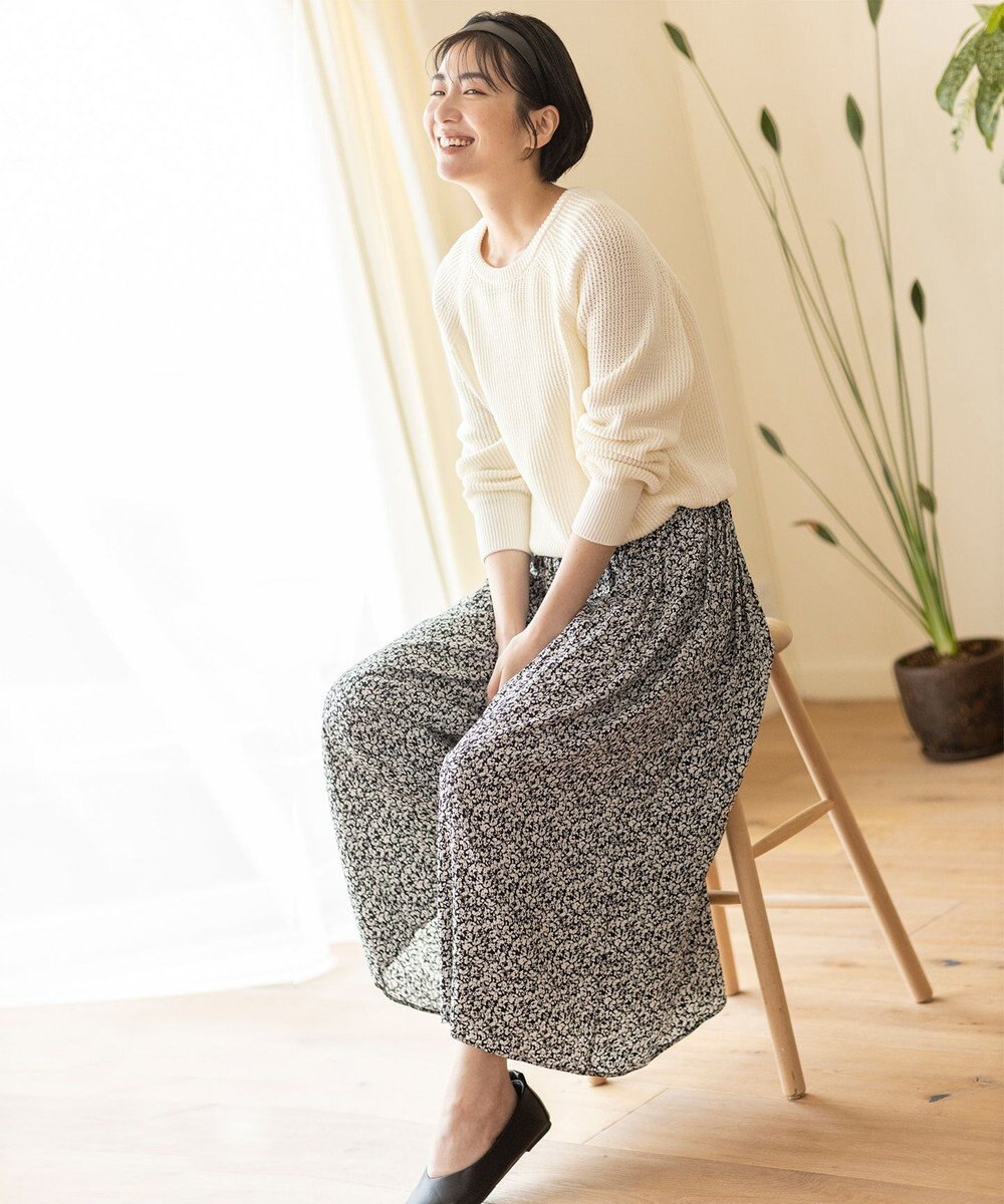 ANY L 【ウエストゴム】リラックススカーチョ 