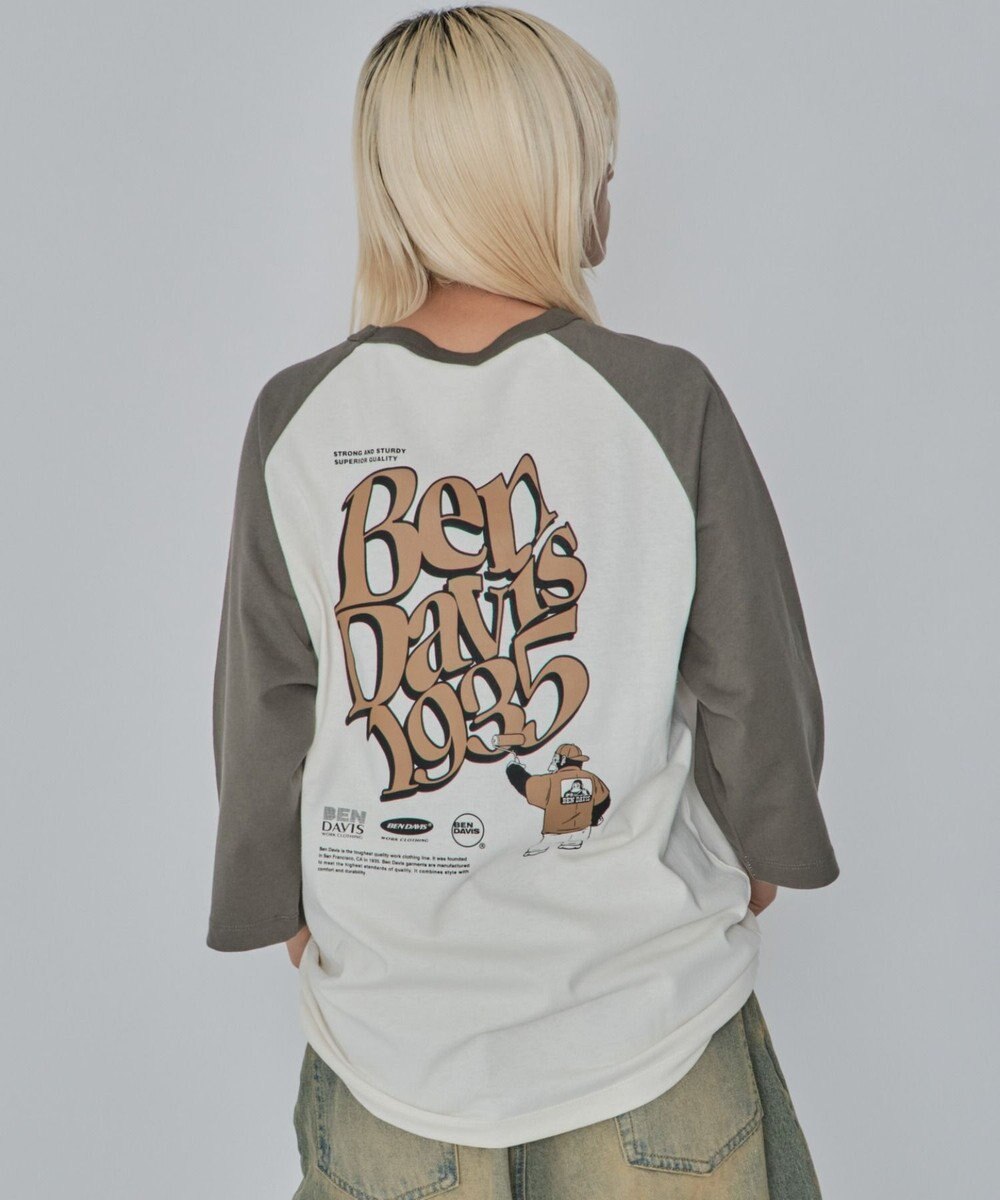 WEGO 【ユニセックス着用ITEM/MLサイズ展開】別注BENDAVISグラフィックラグランT（7S） 