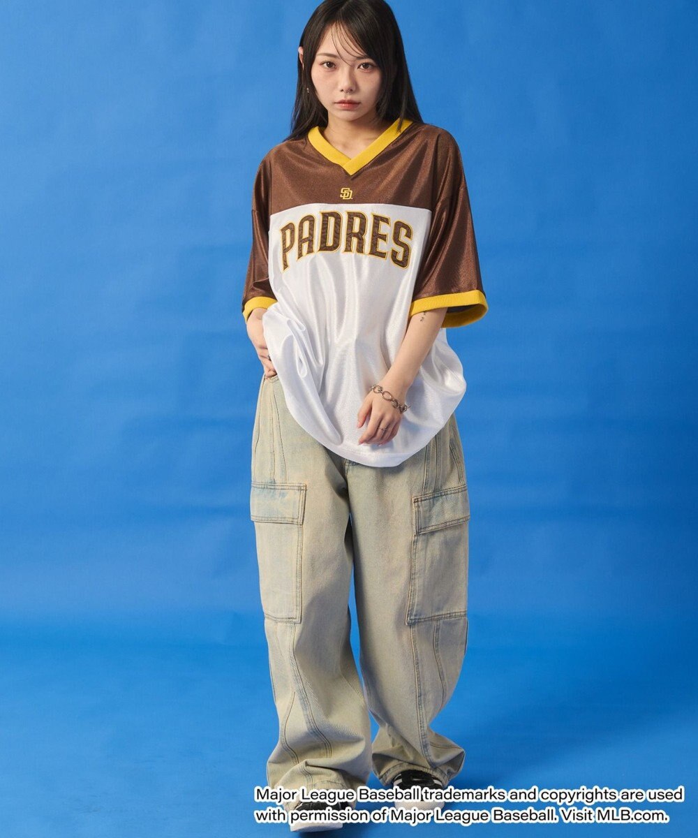 WEGO 【ユニセックス着用ITEM】別注MLBメッシュゲームグラフィックT（SS） 