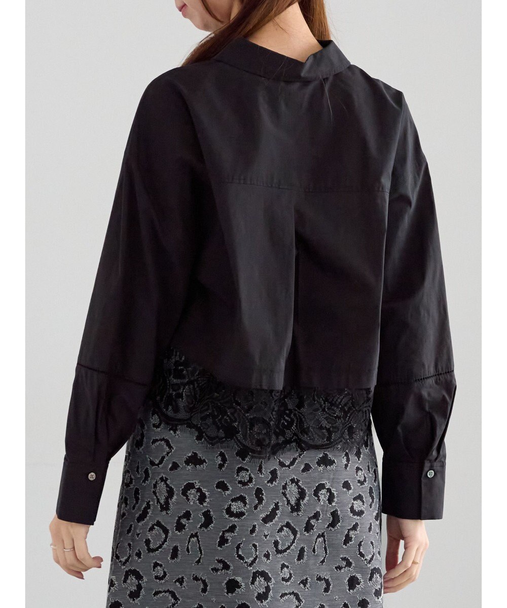 Te chichi スカラップレース切替シャツブラウス 