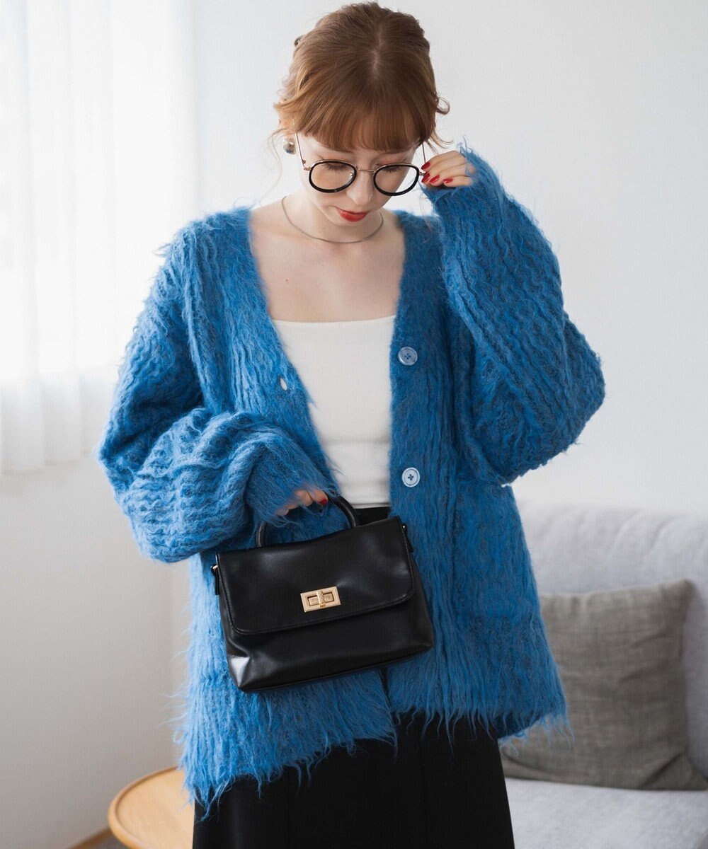 WEGO 【軽量】ブラッシュニットBIGカーディガン 