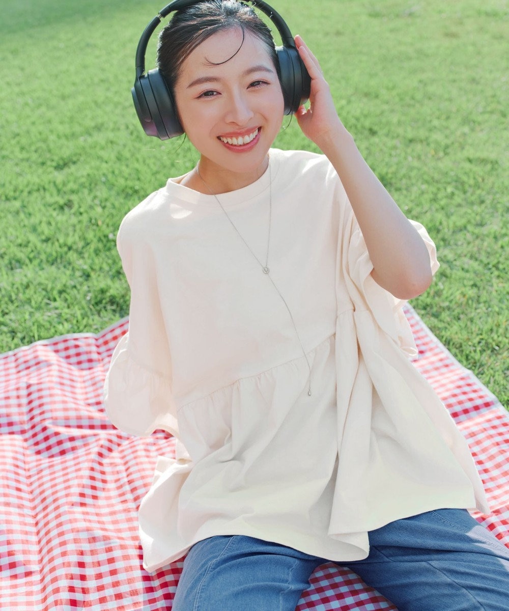 Tiaclasse 【新色追加】ギャザー切り替えフレアプルオーバー 