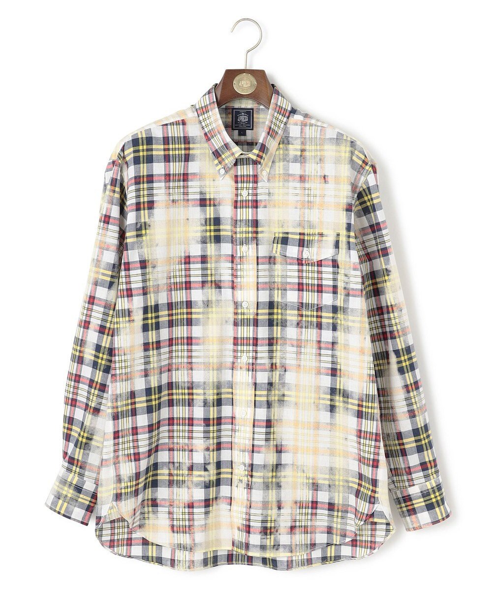 J.PRESS MEN 【J.PRESS ORIGINALS】India Madras Discharge Print Shirt 