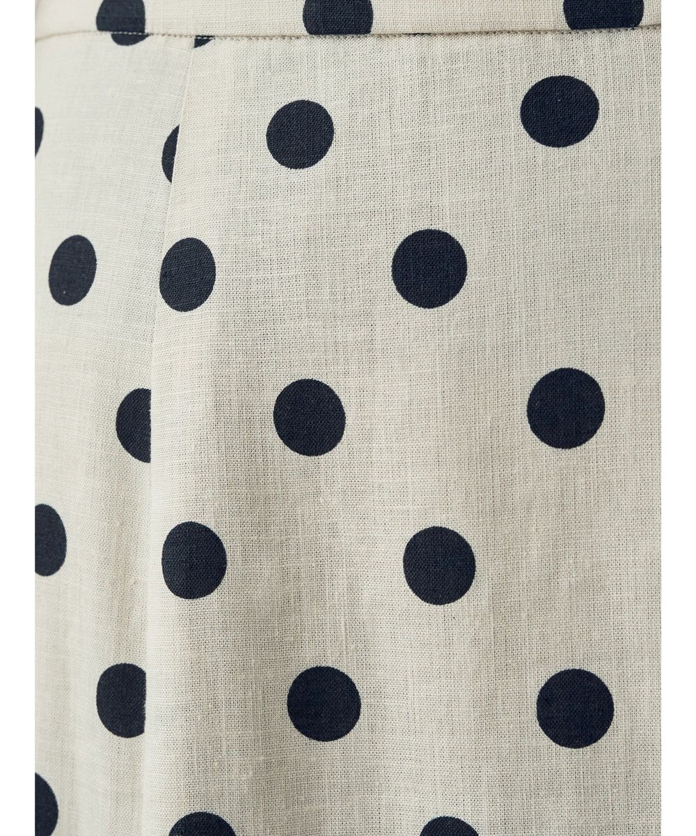 YECCA VECCA レーヨンリネンドットマーメイドスカート 