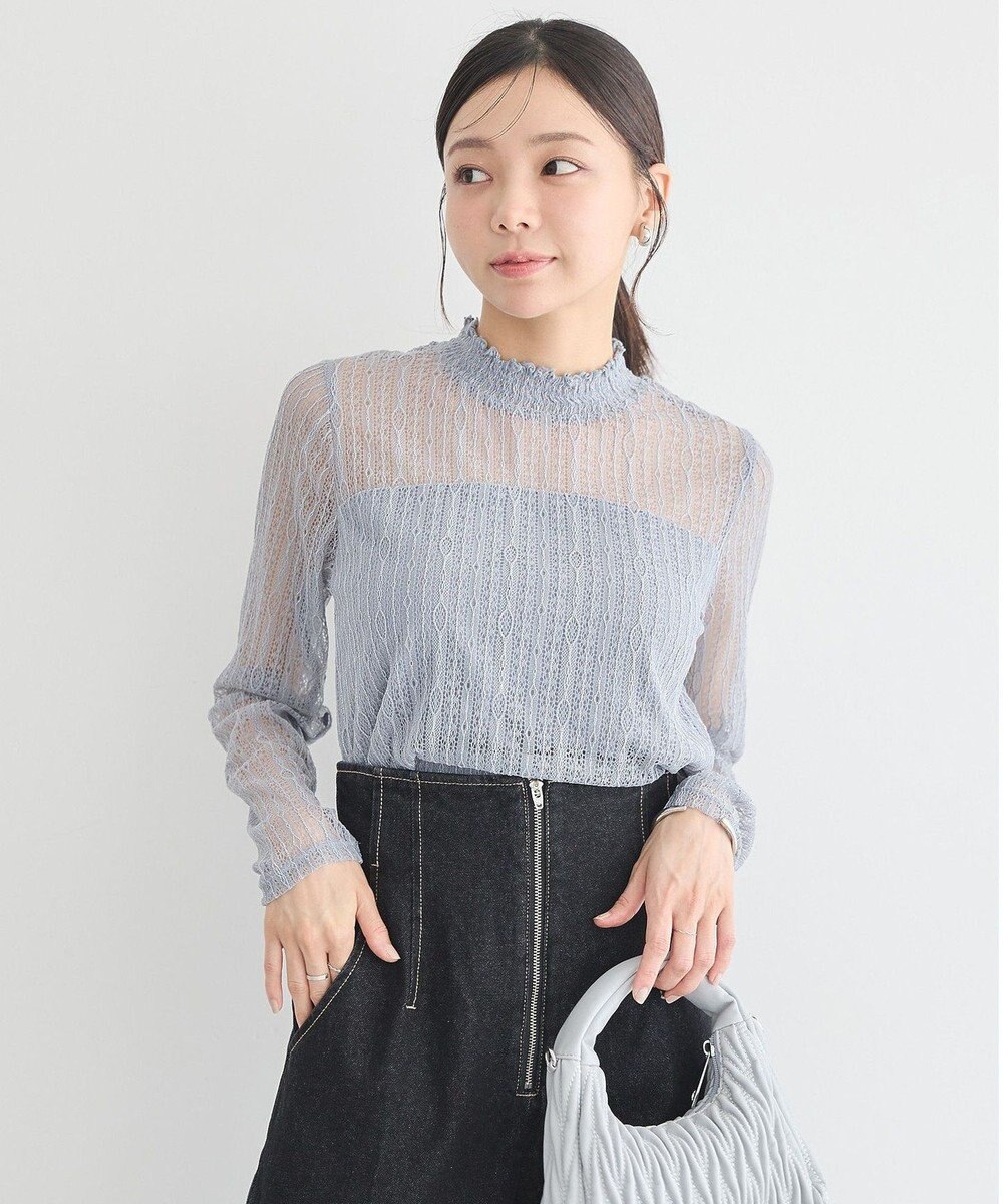 earth music&ecology レースドッキングプルオーバー 