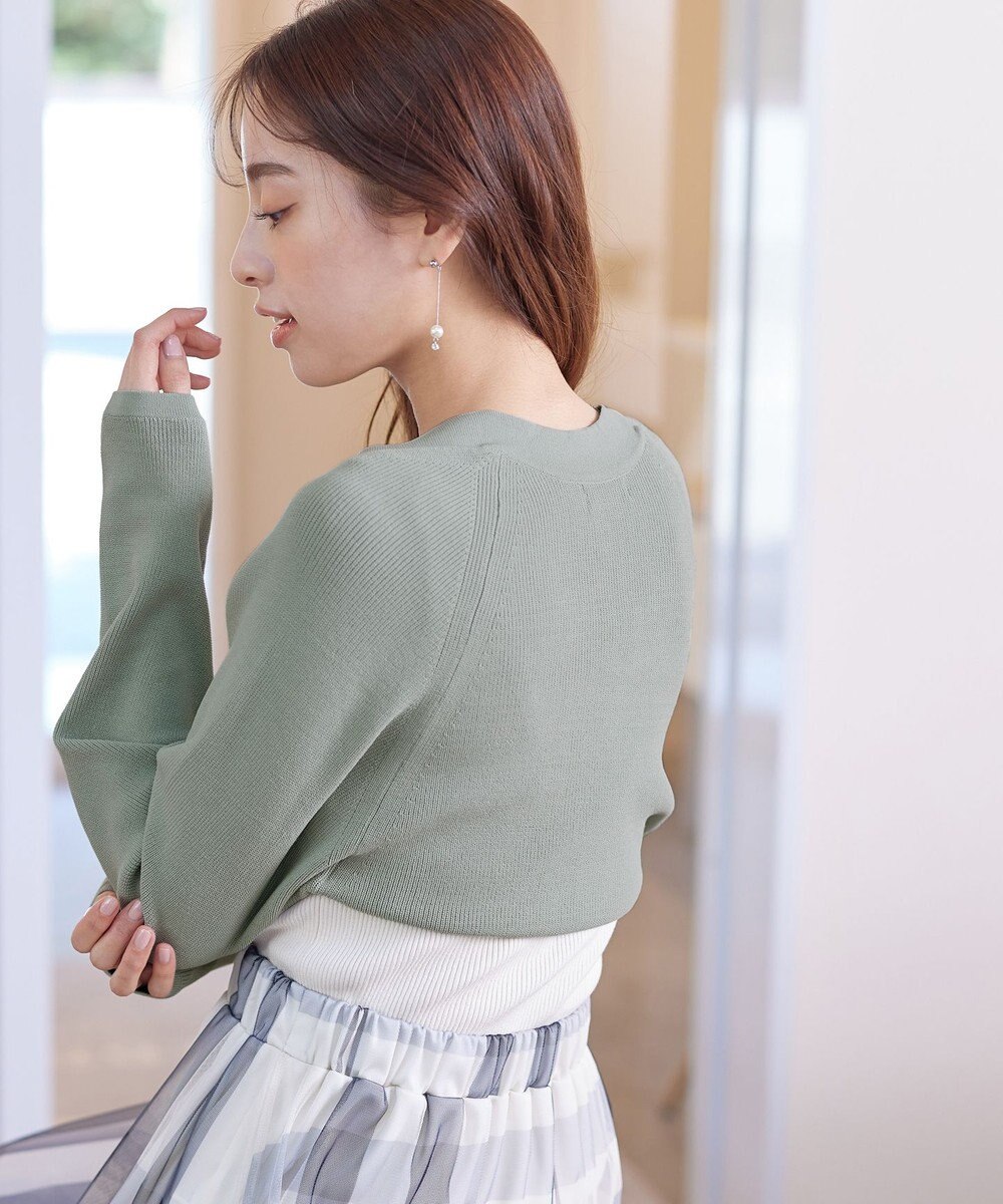 Tiaclasse 【洗える】クロップドニットボレロ 