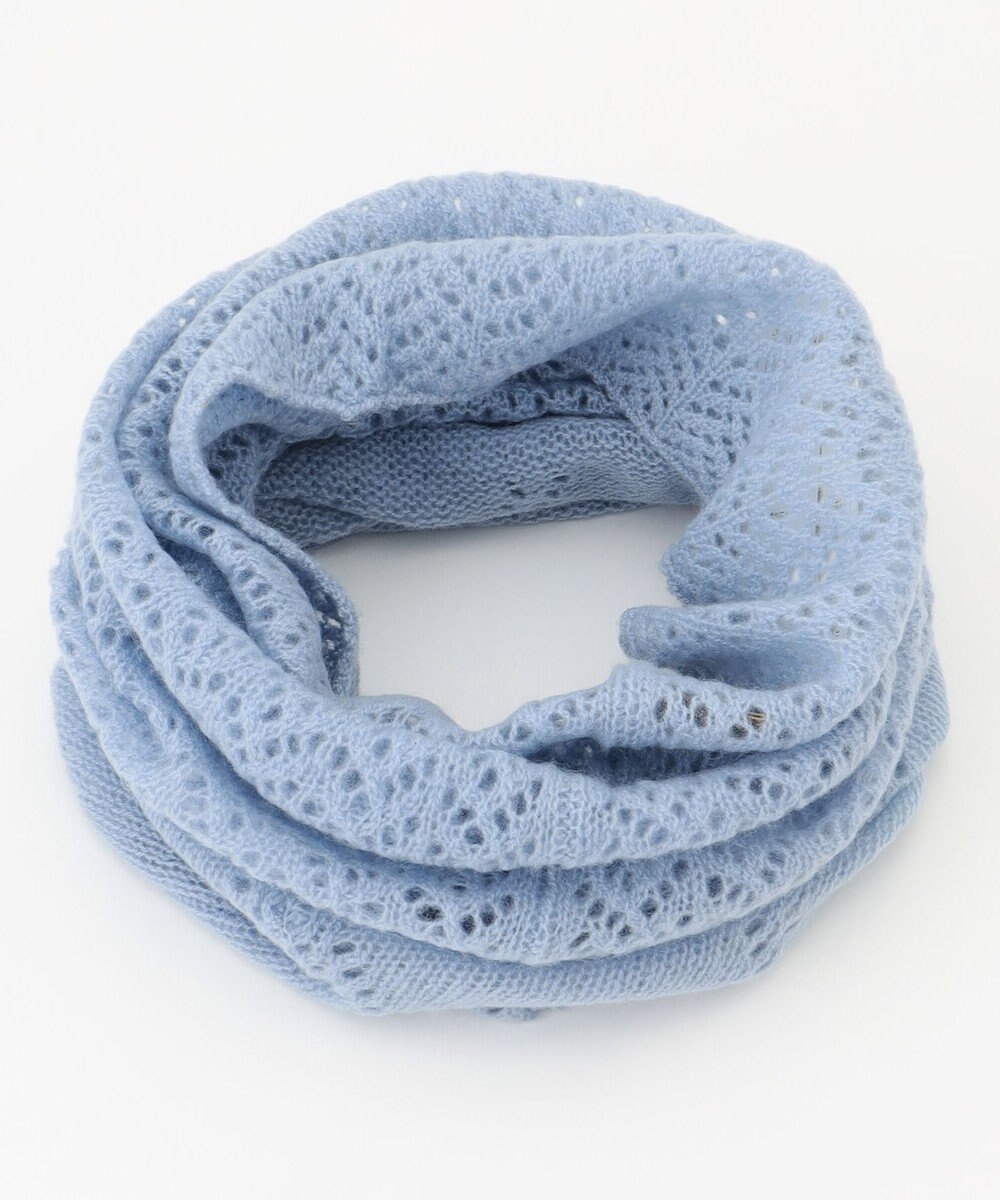 MOONBAT 【カシミヤ100%】2WAYレーシーニットスヌードマフラー 