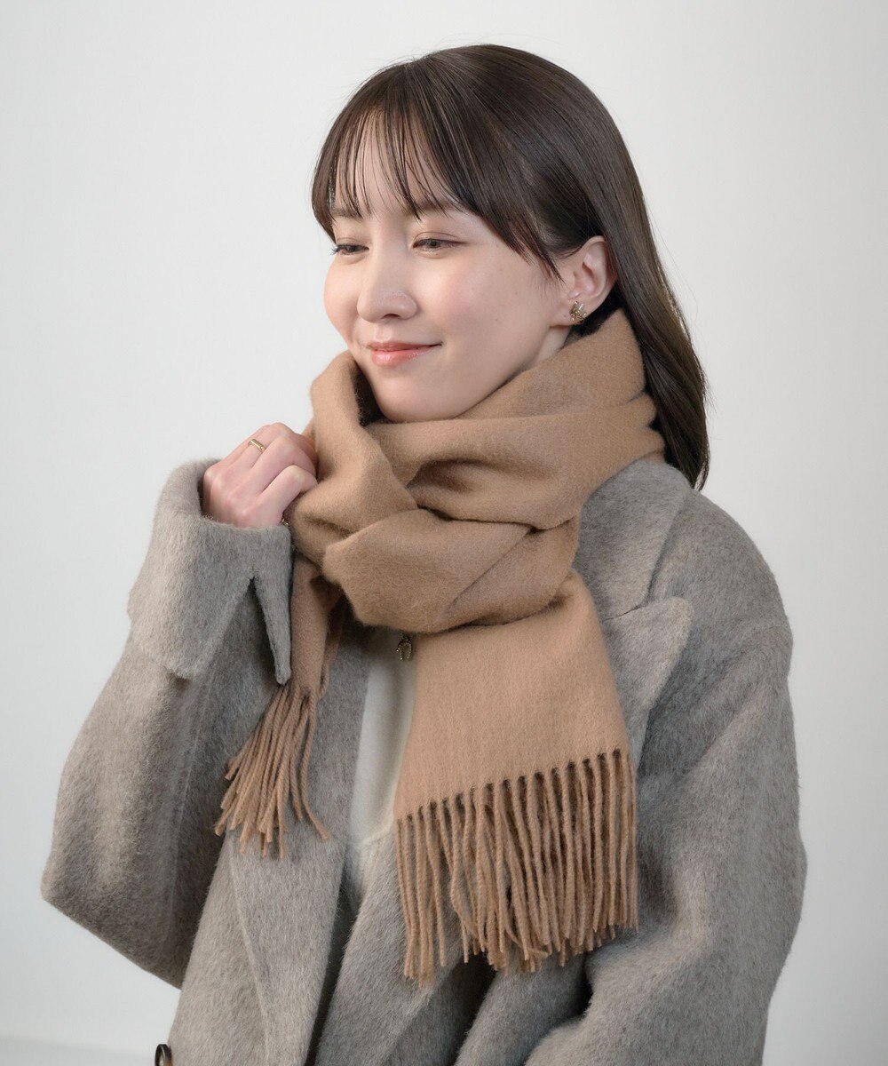 MOONBAT プラスムーンバット (+moonbat) カシミヤ100％無地ストール 洗える 190㎝×50㎝ 