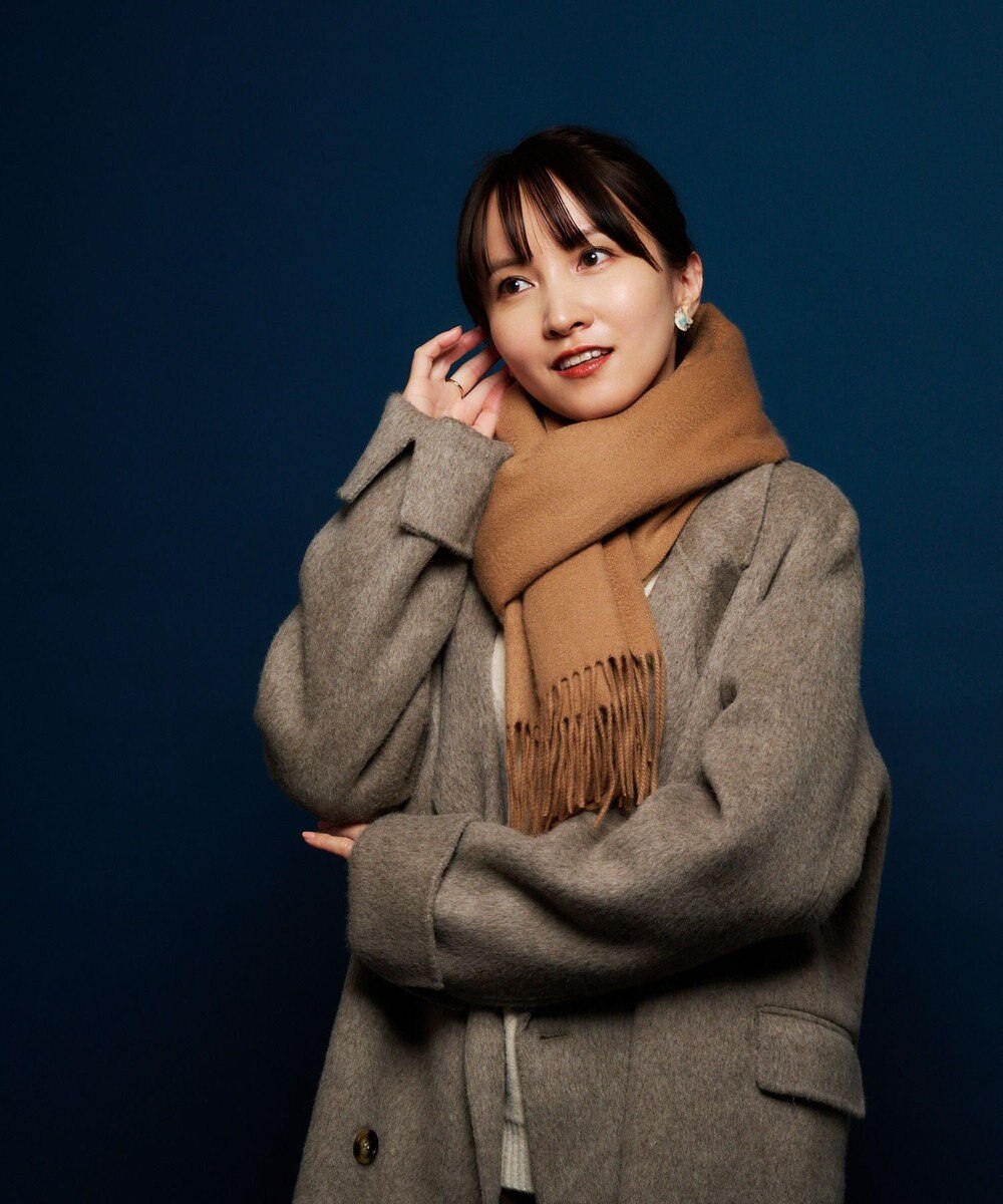 MOONBAT プラスムーンバット (+moonbat) カシミヤ100％無地ストール 洗える 190㎝×50㎝ 