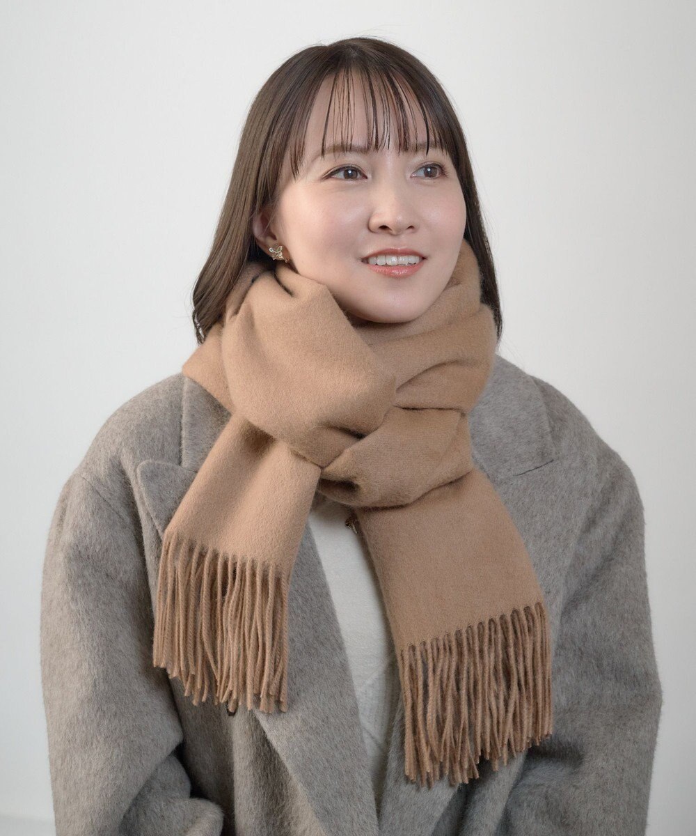 MOONBAT プラスムーンバット (+moonbat) カシミヤ100％無地ストール 洗える 190㎝×50㎝ 