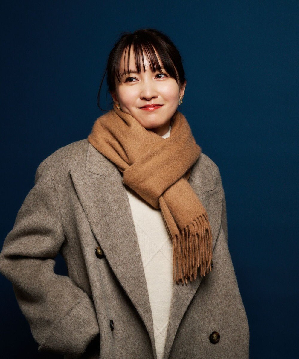 MOONBAT プラスムーンバット (+moonbat) カシミヤ100％無地ストール 洗える 190㎝×50㎝ 