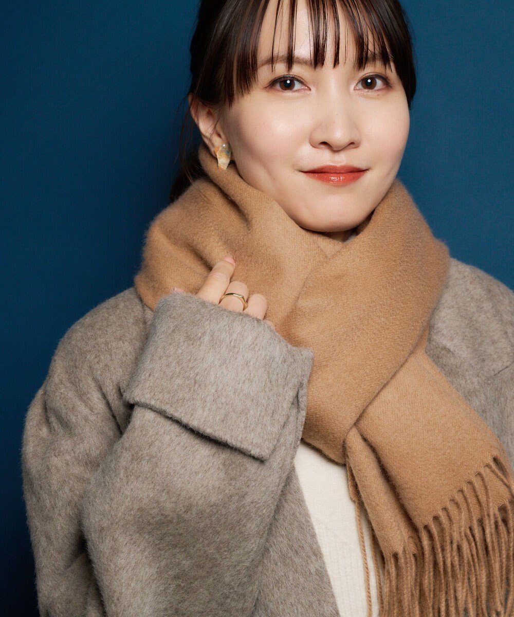 MOONBAT プラスムーンバット (+moonbat) カシミヤ100％無地ストール 洗える 190㎝×50㎝ 