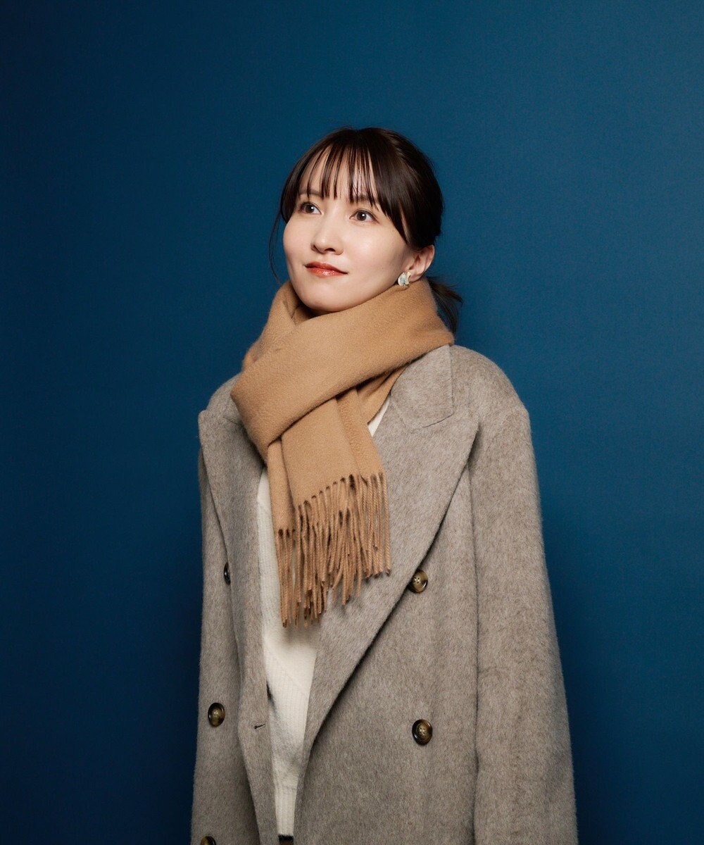 MOONBAT プラスムーンバット (+moonbat) カシミヤ100％無地ストール 洗える 190㎝×50㎝ 