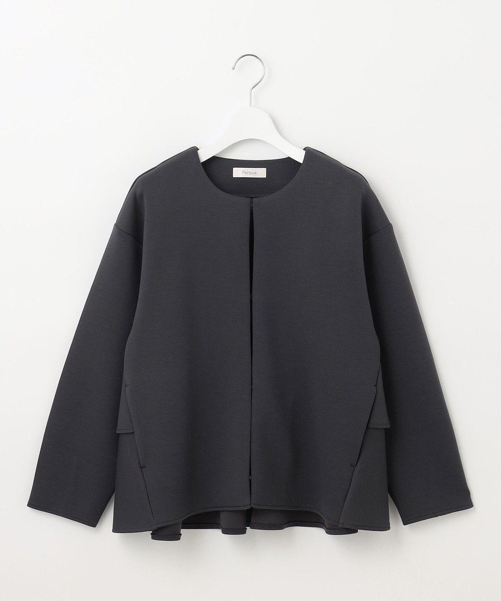 Feroux 【洗える】ダンボールフリル ジャケット 