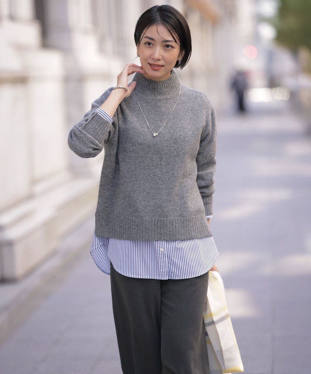 J.PRESS LADIES S エステネージュストライプ シャツ ブラウス 