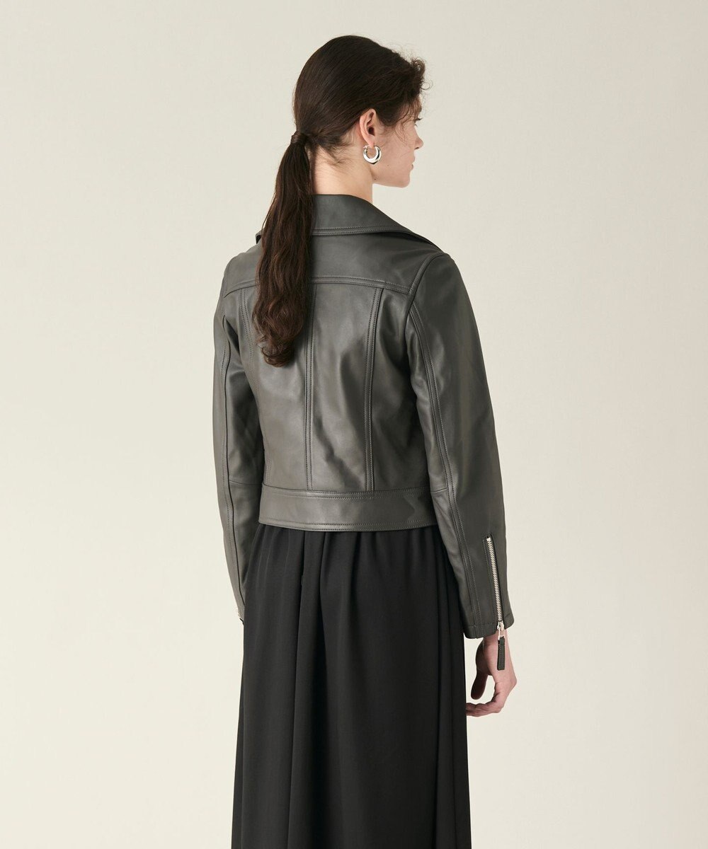 GRACE CONTINENTAL ラムレザーライダースジャケット 