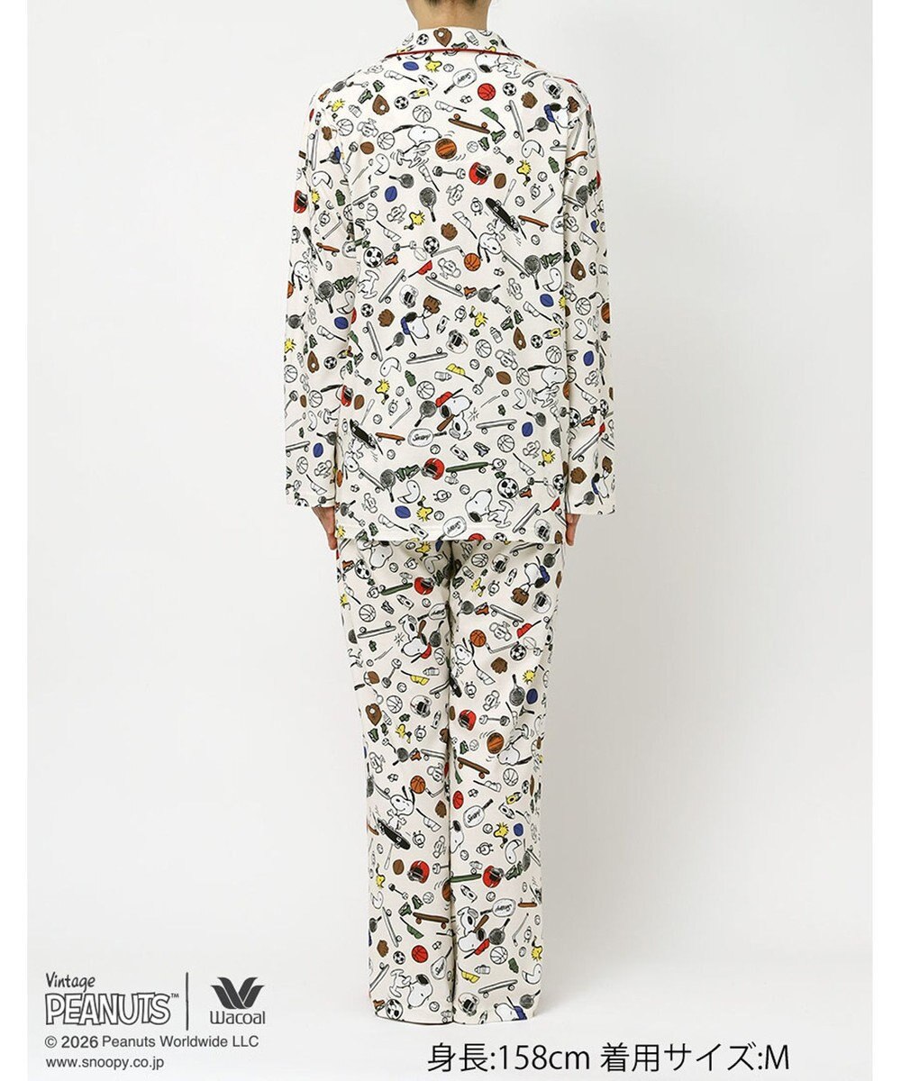 WACOAL PEANUTS パジャマ 長袖 長ズボン 綿100%(本体) スヌーピー レディース FDX562 /ワコール 