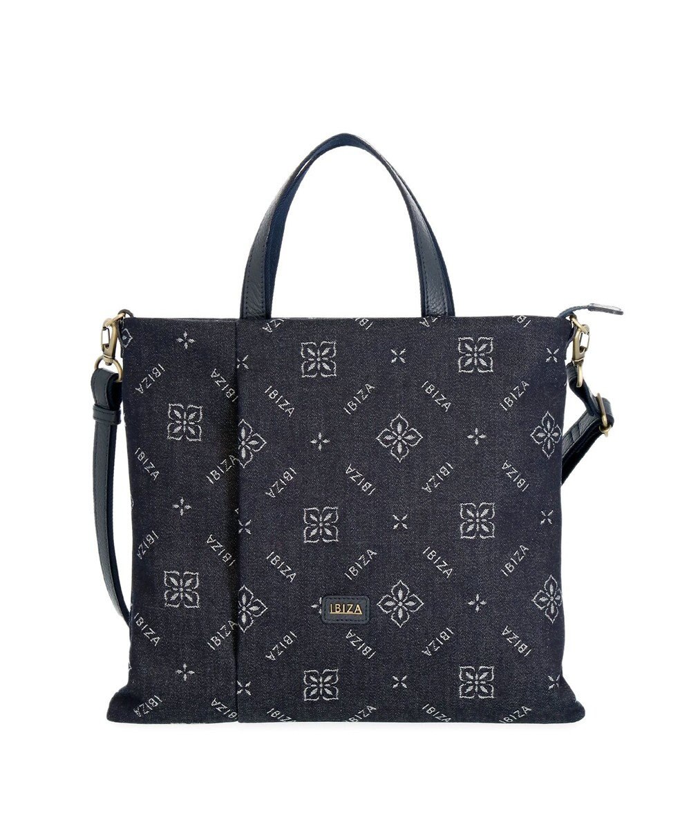 IBIZA アスール　ロゴデニム　2WAYバッグ 