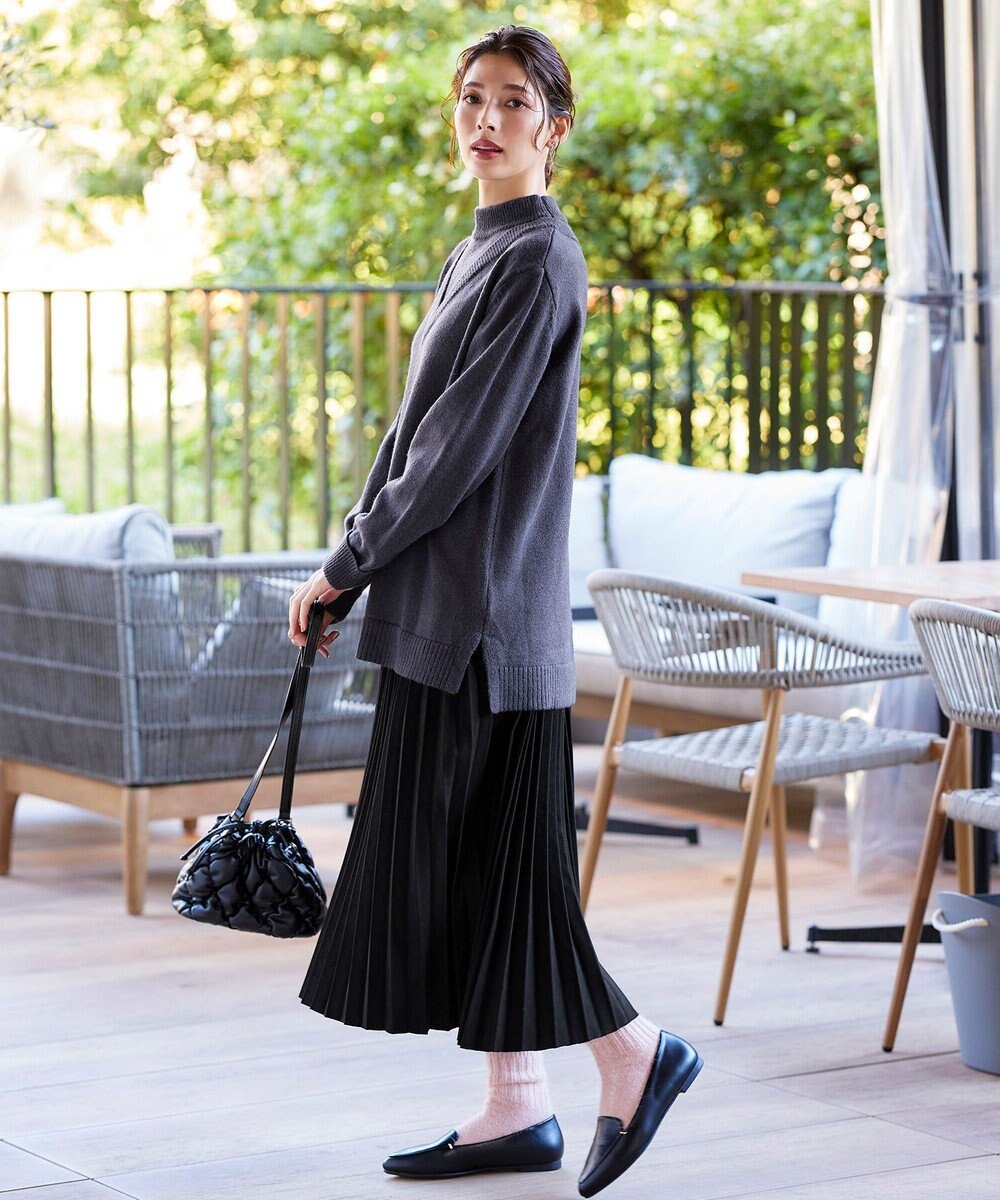 Tiaclasse L 【洗える】重ね着風ニットトップス 