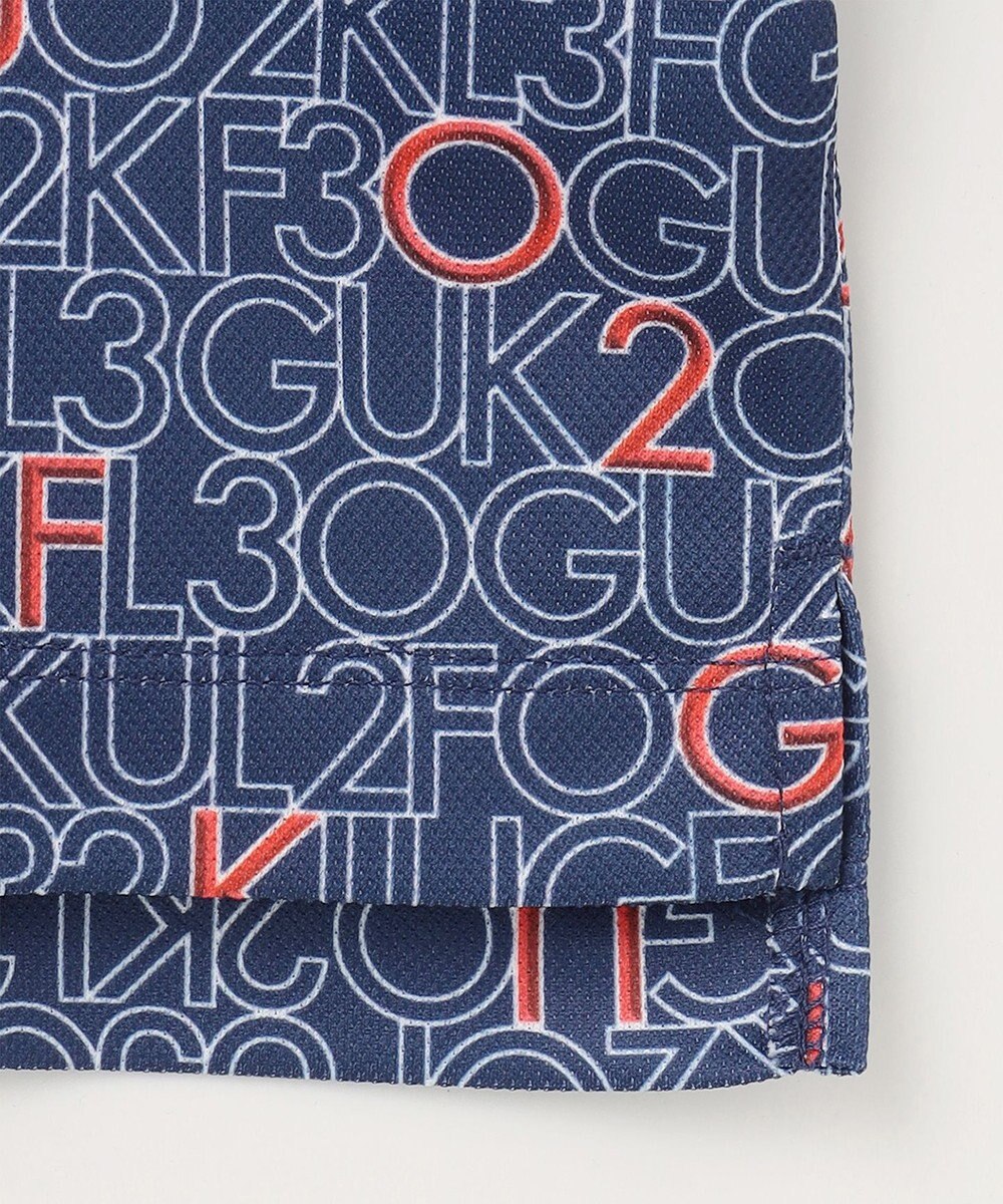 23区GOLF 【MEN】【吸水速乾/UVカット】ロゴ総柄プリント 半袖ポロシャツ 