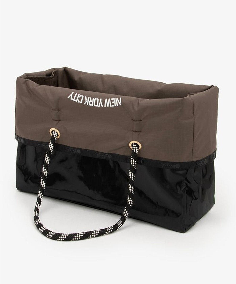 LeSportsac LARGE 2 WAY TOTE/2ウェイチョコレート/ブラックシャイン 