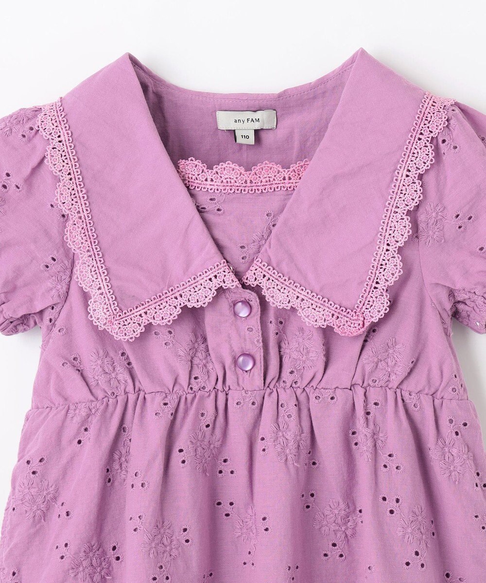 ANY KIDS エンブロイダリー レース ワンピース 