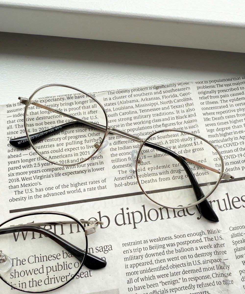 WEGO 【ユニセックス着用ITEM】メタルレームクリアレンズアイウェア 