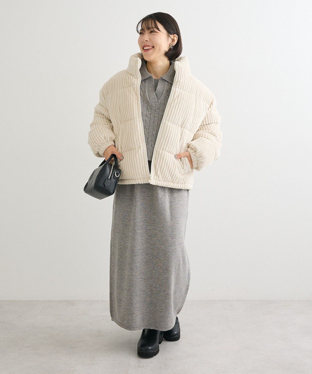 Green Parks ＳＥＴ２点ケーブルベスト＋ニットワンピース 