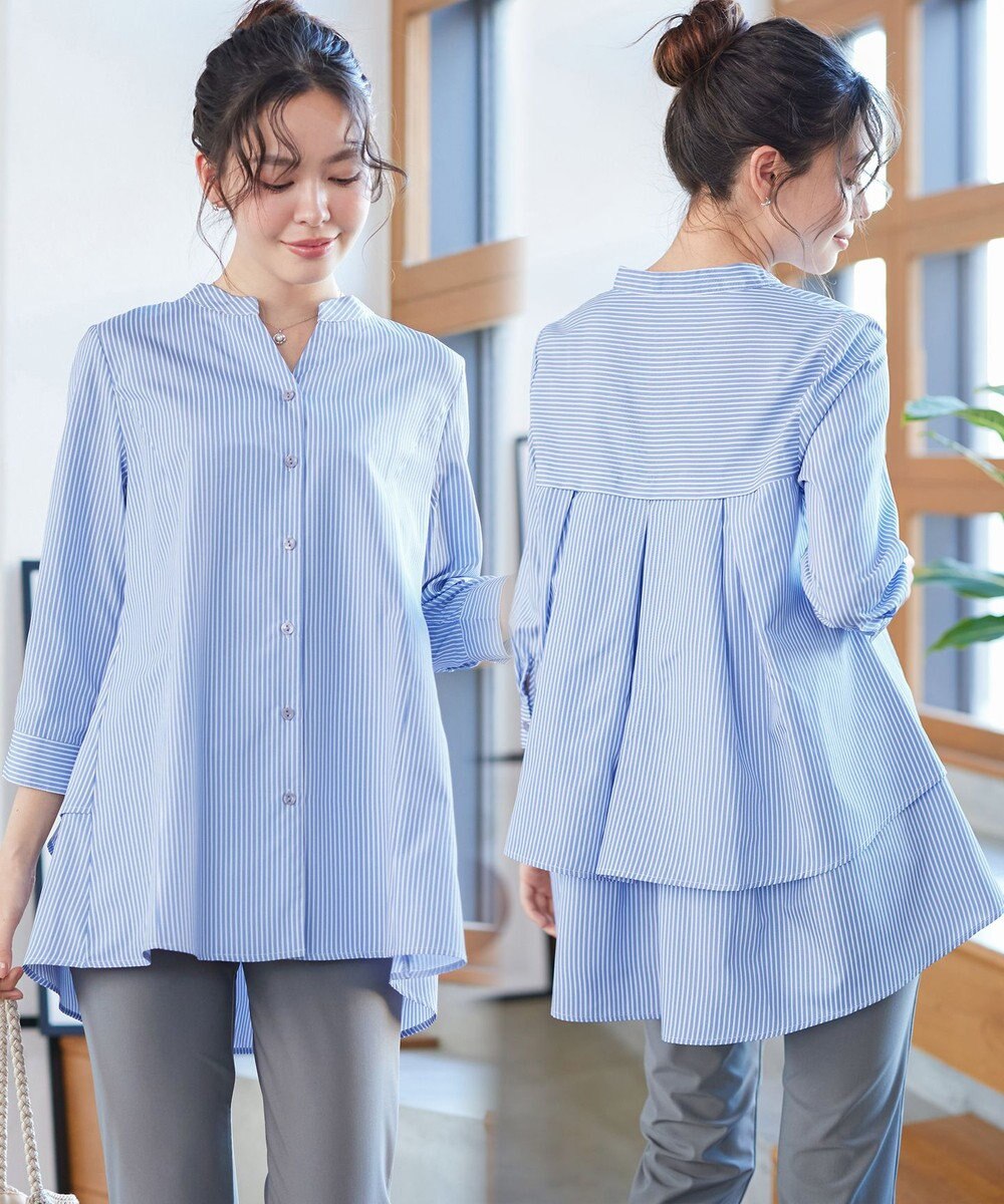 Tiaclasse バックタックフレアチュニック 