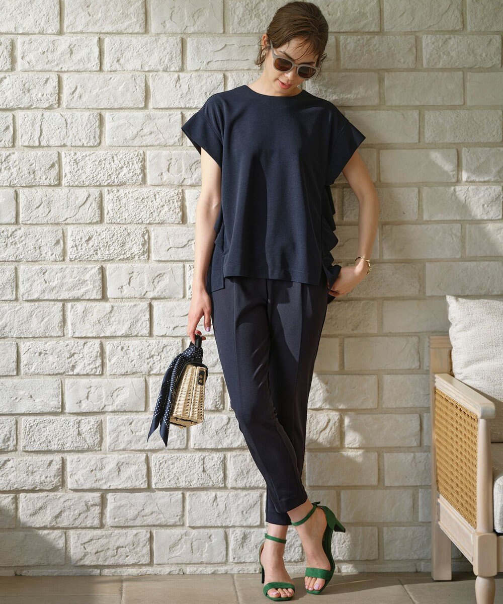 組曲 【接触冷感・吸湿冷感・UVカット】スタイルアップジャージー パンツ 