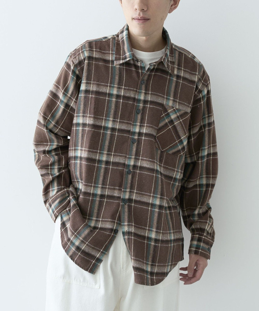 CRAFT STANDARD BOUTIQUE ネルチェックシャツ Brown