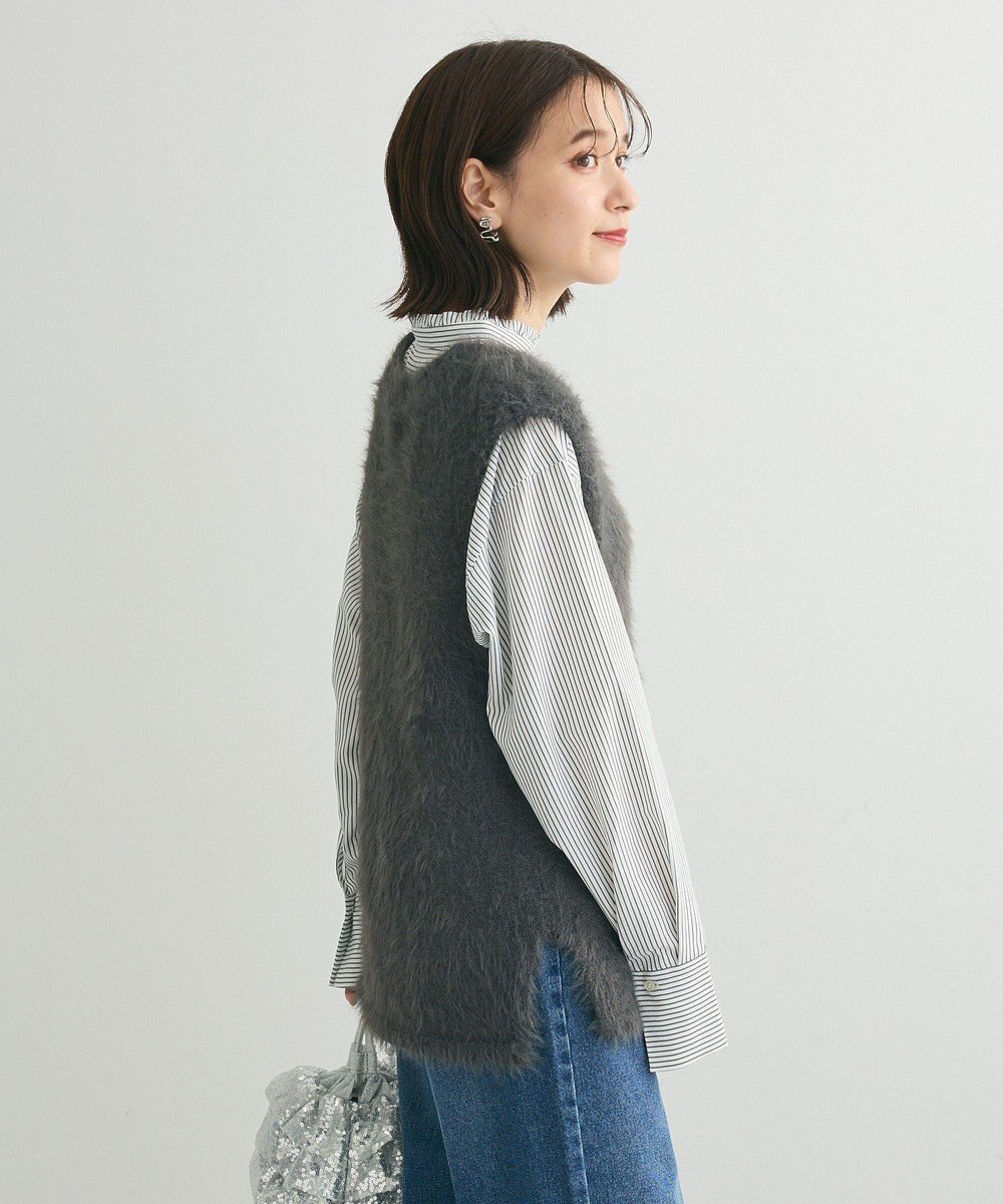 Green Parks ・Ｐｅｔｉｔ　Ｆｌｅｕｒ　シャギーＶネックベスト 